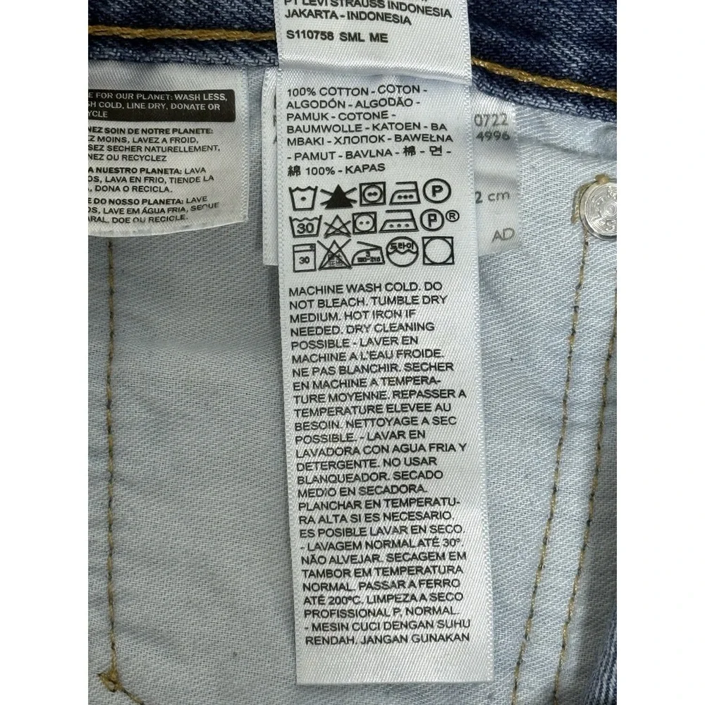 Levi's 505 Jeans Men 32W 29L Blue Regular Fit Straight Leg Cotton PC9-00505-4891